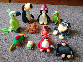 Plyšáci - sovy, tučňák, tukan, papoušci, pes - 6