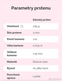 Zlatý prsten s briliantem - 6