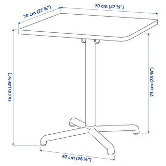 Nová Ikea STENSELE - stolní deska, antracit, 70x70 cm - 6