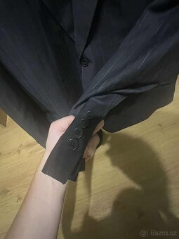 Pánské sako Zara Man – 100% vlna, elegantní proužek - 6