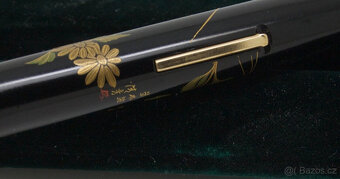 VINTAGE KRABIČKOVÉ LAKOVÉ STOLNÍ PERO DUNHILL NAMIKI S PODST - 6
