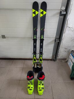 Lyžařský komplet lyže 130 cm + boty, helma, brýle - 6