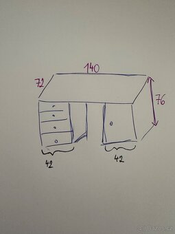 psací stůl dřevo - 6