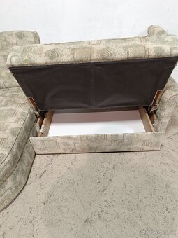 Rohová rozkládací sedací souprava s úložným prostorem - 6