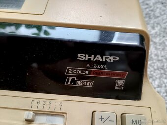 Starší stolní kalkulačka SHARP EL-2630L s tiskem - 6
