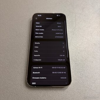 iPhone 14 Pro Max 128GB silver, pěkný stav, 12 měsíců záruka - 6