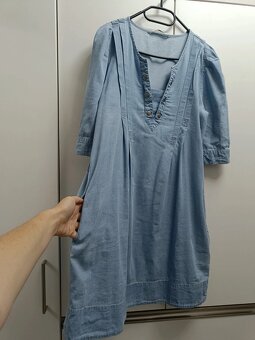 Světlé riflové šaty, vel. L - 6