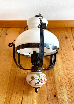 Stará kovaná lampa ve stylu petrolejky - 6