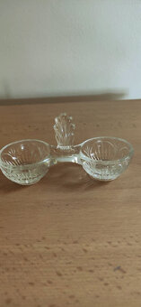 Skleněný tác,slánka,cukřenka - 6