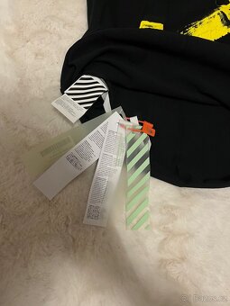 Off-White Černo-Žluté Pánské Tričko - 6