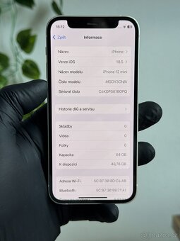 iPhone 12 mini 64GB - 100% baterie - 6