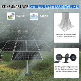 Dvouosý sledovací systém solárních panelů až 1700w - 6