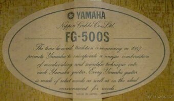 WESTERNOVÁ KYTARA YAMAHA FG 500S- 1980 - 6