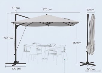 Slunečník 270x270cm - 6