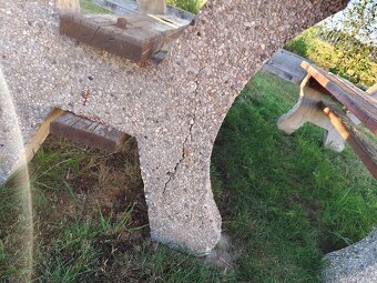 Betonový set stůl + 2x lavice - 6