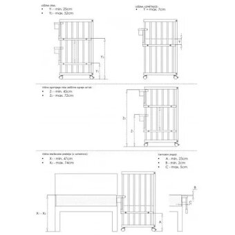 Dětská postýlka Klups Piccolino v bílé barvě - 90x40 - 6