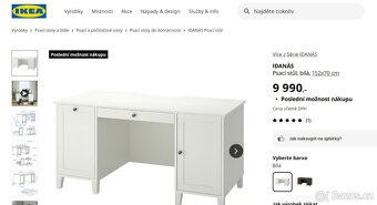 Ikea Liatorp bílý pracovní stůl - 6