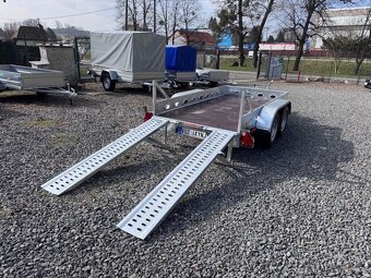 Přívěsný vozík 300x150cm, minibagr, 2700kg, nájezdy - 6