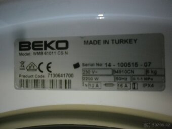 Prodáme pračku Beko na 6 kg prádla, A+ class - 6