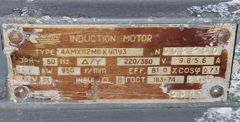 3F elektromotor 2,2kW, 950ot/min. TU, VR, Rudník - 6