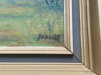 obraz starý obraz olejomalba krajinka obraz Šumava - 6