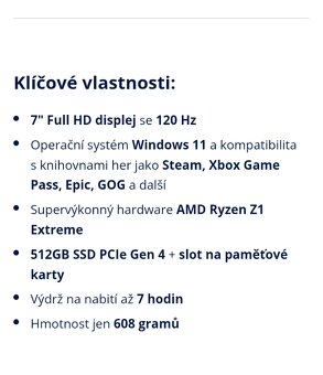 Asus ROG Ally (RC71L-NH001W) bíláV záruce - 6
