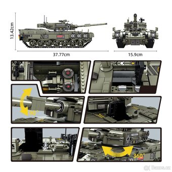 Stavebnice tankov + postavičky - typ lego - nové - 6