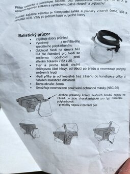 balistická neprůstřelná přilba policie samopal taktická - 6