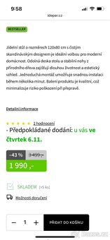 Jidelni stul scandi styl - 6