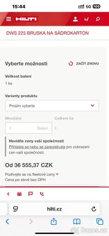 Hilti dws 225 bruska na sádrokartony - 6