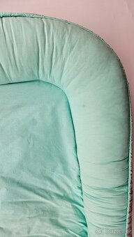 Hnízdečko a kapsář - hvězdičky, mint, šedá, bílá - 6