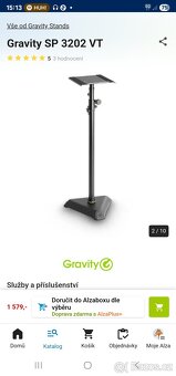 Stojany na repro(studiový monitor)Gravity SP 3202 VT - 6