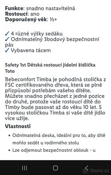 Dětské jídelní židle Safety - 6