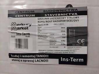 Koupelnový radiátor bílý. - 6