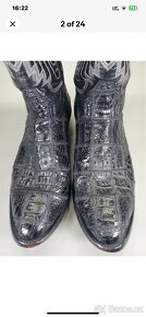 KOVBOJSKÉ BOTY 44 PRAVÝ ALIGÁTOR - 6