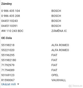 Repasované vstřiky Bosch  0445110243, Opel, Saab, fiat - 6