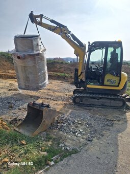 Výkopové práce minibagrem Yanmar, přeprava vozíkem 3t - 6