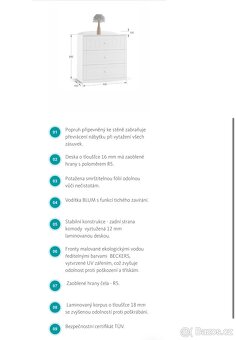 Komoda Meblik (3 šuplíky) - 6