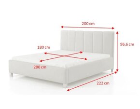 Čalouněná postel 180x200 s roštem - 6