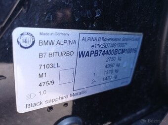 Bmw B7 Alpina CR doklady - 6