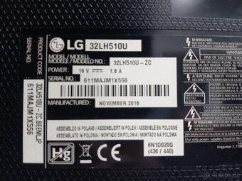 LG 32LH510U,80cm,DVB-T2,Napájená trafem - 6