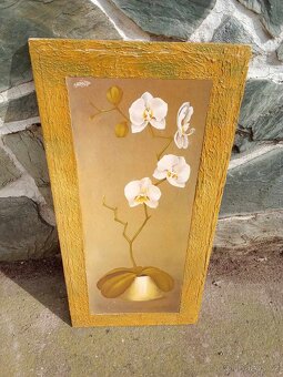 Soubor 3 malovaných obrazů - Květiny ve váze - 6