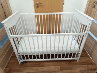 Dětská postýlka + Matrace + Nepropustný chránič matrace - 6