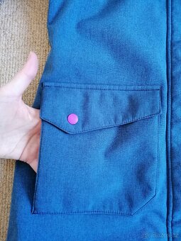 Vyteplený modře žíhaný softshellový kabát Shara, v. M - 6