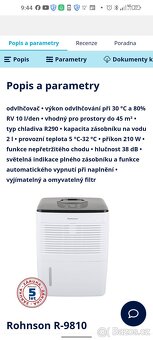 Odvlhčovač Rohnson R 9810 - 6
