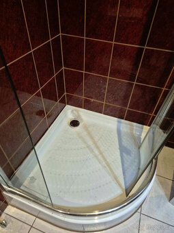 Sprchový kout 90x90 čtvrtkruh, sklo - použité, i na díly - 6