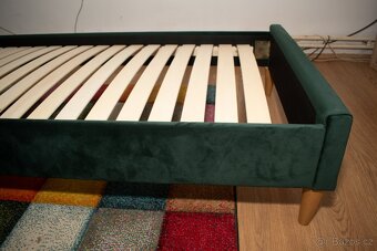Postel 90x200 cm AZURRO VELVET zelena (bez matrace) - 6