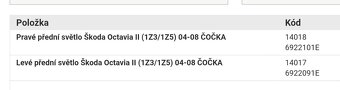 Set předních světel škoda combi rv.04-08 - 6