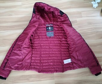 Podzimní jarní prošívaná vínová bunda Navahoo Kimuk S - 6