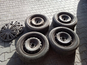 4x zimní jeté pneumatiky 195/60r15 s plech. disky (fiat punt - 6